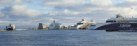 Fire færger i havn 2010